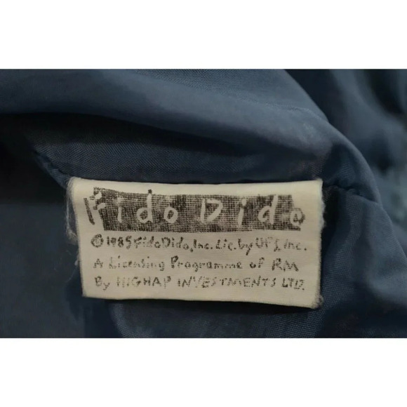 Fido Dido Jacket 1985 Highap Size 46 Vtg 80s  Streetwear Hipster Blue Grey - Picture 12 of 12